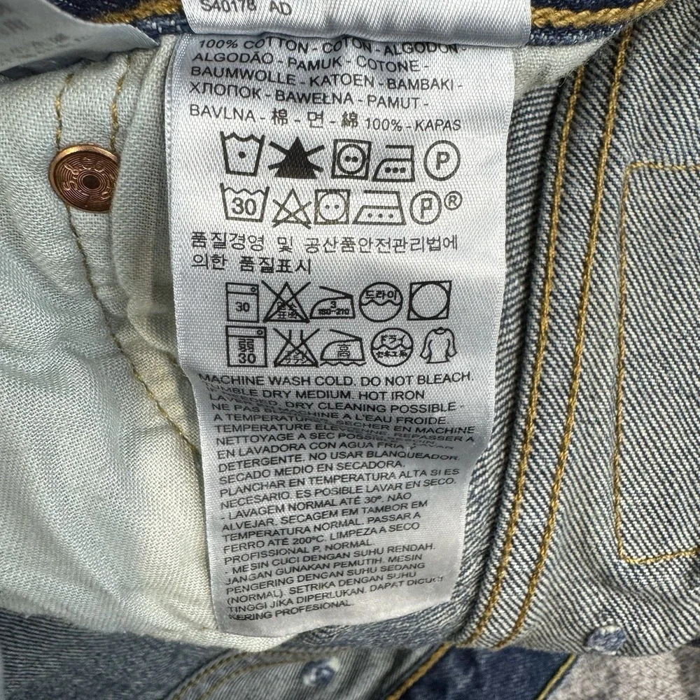 Levi's 501 XX Jeans Mens 38 x 32 Blue Regular Straight Button Fly Denim Pants